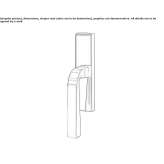 Cromall® window handle on the back plate Theillay
