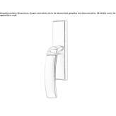 Cromall® window handle on the back plate Theillay