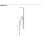Brass window handle on the back plate Theillay