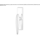 Brass window handle on the back plate Theillay