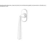 DK brass window handle on a rosette Theillay