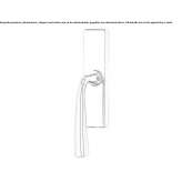 Brass window handle on the back plate Theillay