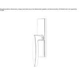 Brass window handle on the back plate Theillay