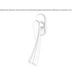 DK brass window handle on a rosette Theillay