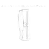 Brass, cream handle on the back plate Theillay