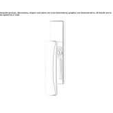 Brass window handle on the back plate Theillay