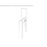 Brass window handle on the back plate Theillay