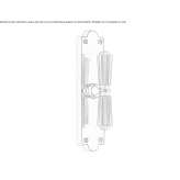 Brass window handle on the back plate Congaz