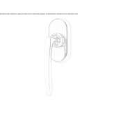 DK brass window handle on a rosette Congaz