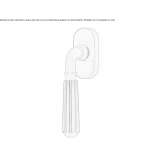 DK brass window handle on the rear plate Congaz