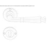 Brass handle on a rosette with a lock Congaz