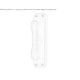 Brass window handle on the back plate Congaz