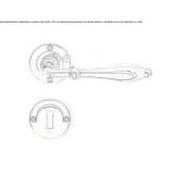 Brass handle on a rosette with a lock Congaz