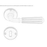 Klamka mosiężna na rozecie z zamkiem Congaz