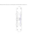 Brass window handle on the back plate Congaz