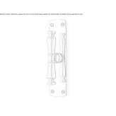 Brass window handle on the back plate Congaz