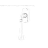 DK brass window handle on a rosette Congaz