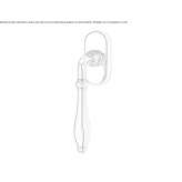 DK brass window handle on the rear plate Congaz