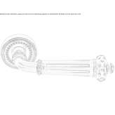 Brass door handle on a rosette Congaz