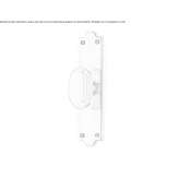 Brass window handle on the back plate Congaz