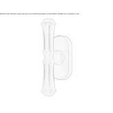 DK brass window handle on a rosette Congaz