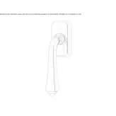 DK brass window handle on a rosette Congaz