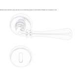 Klamka mosiężna na rozecie z zamkiem Congaz