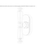 DK brass window handle on a rosette Congaz