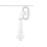 DK brass window handle on a rosette Congaz