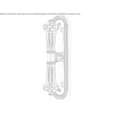 Brass window handle on the back plate Congaz