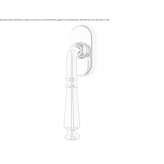 DK brass window handle on a rosette Congaz