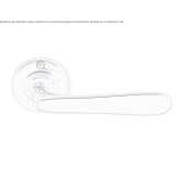 Brass door handle on a rosette Congaz