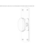 Brass window handle on the back plate Congaz