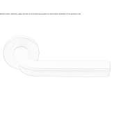 Stainless steel handle on a rosette Saladas