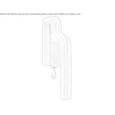 Window handle with a lock on the rosette Saladas