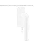 Window handle with lock on the back plate Saladas