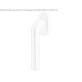 Window handle with PVD finish on the rosette Saladas