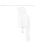 Stainless steel window handle with lock Saladas