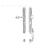 Brass external handle with Swarovski® crystals Golega