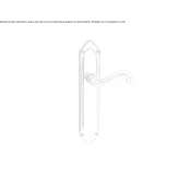 Brass handle on the back plate Golega