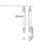 Brass external handle with Swarovski® crystals Golega