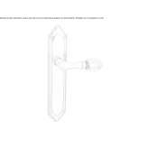 Brass handle on the back plate with Swarovski® crystals Golega