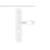 Brass handle on the back plate with Swarovski® crystals Golega