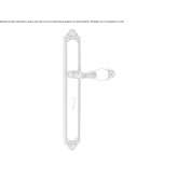 Brass door handle with Swarovski® crystals on the back plate Golega