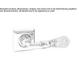 Brass door handle on a rosette Lucaceni