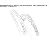 Cremone handle in die-cast aluminum Crampoia