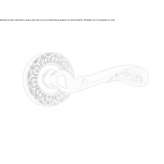 Brass door handle on a rosette Kacinar