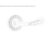 Brass door handle on a rosette Kacinar