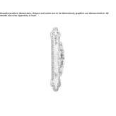 Mosiężny uchwyt z kryształami Swarovski® Arandas