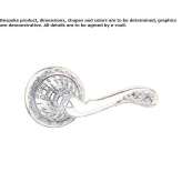 Brass door handle with Swarovski® Crystals on pink Dyserth